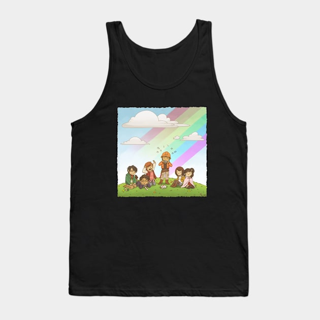 Rainbow Line Snooze Tank Top by ShelboBaggins